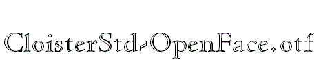 CloisterStd-OpenFace.otf
