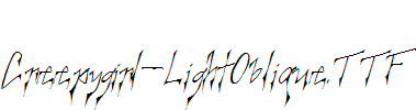 Creepygirl-LightOblique.otf