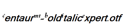 CentaurMT-BoldItalicExpert.otf
