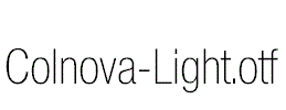 Colnova-Light.otf