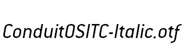 ConduitOSITC-Italic.otf