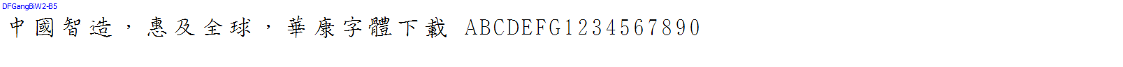 華康字體DFGangBiW2-B5.TTF