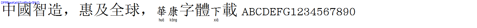 華康字體DFPBiaoKaiW5-HPinIn5NLD.TTF