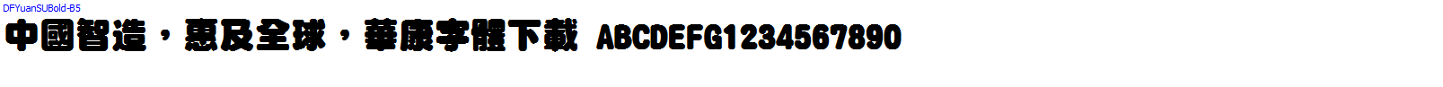 華康字體DFYuanSUBold-B5.TTF