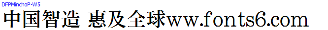 日系字體系列DF華康明朝體W5.ttc